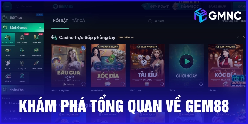 Khám phá tổng quan về Gem88